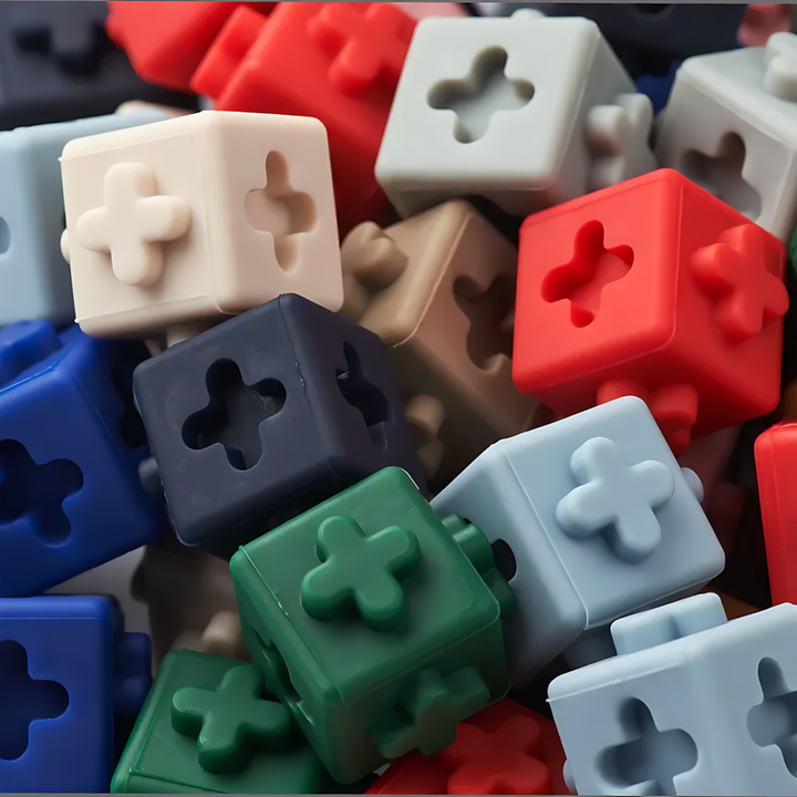 Liewood Links Building Blocks 50Pk soft silicone cubes