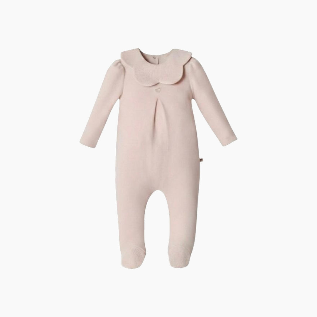 Miomini baby pink romper with lace detailing, size 0-3 Months