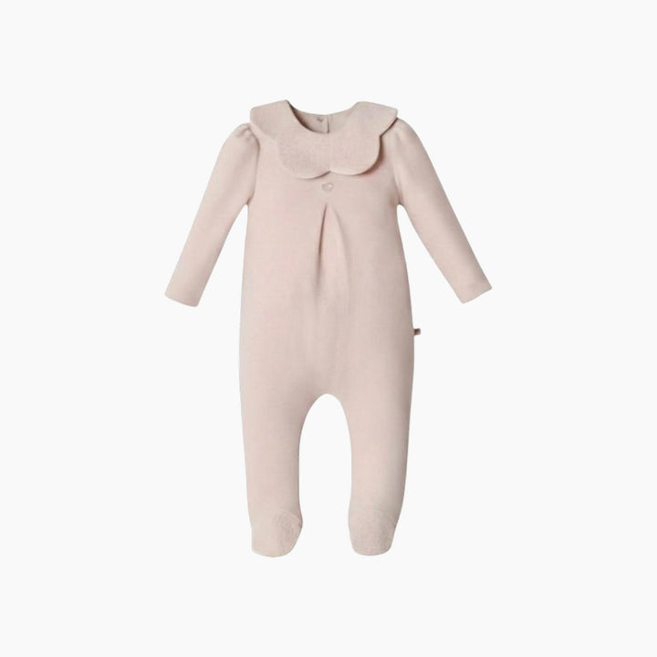 Miomini baby pink romper with lace detailing, size 0-3 Months