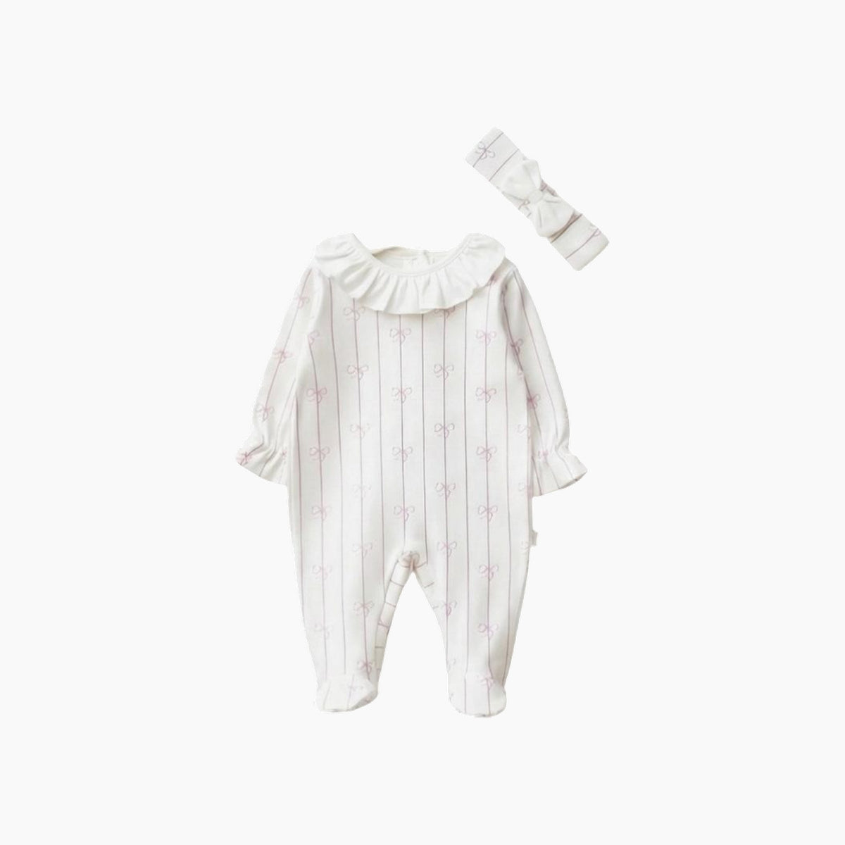 BeBek Fionka baby romper with headband, size 0-3 Months