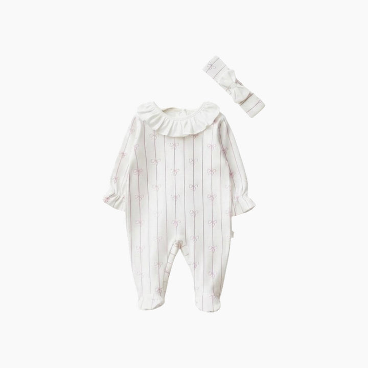 BeBek Fionka baby romper with headband, size 0-3 Months