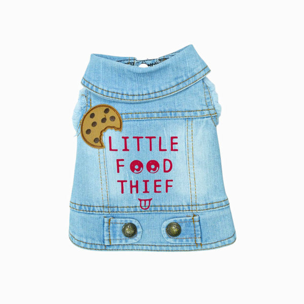Small Pet Clothes Dog Jeans Jacket Co Blue Denim Coat