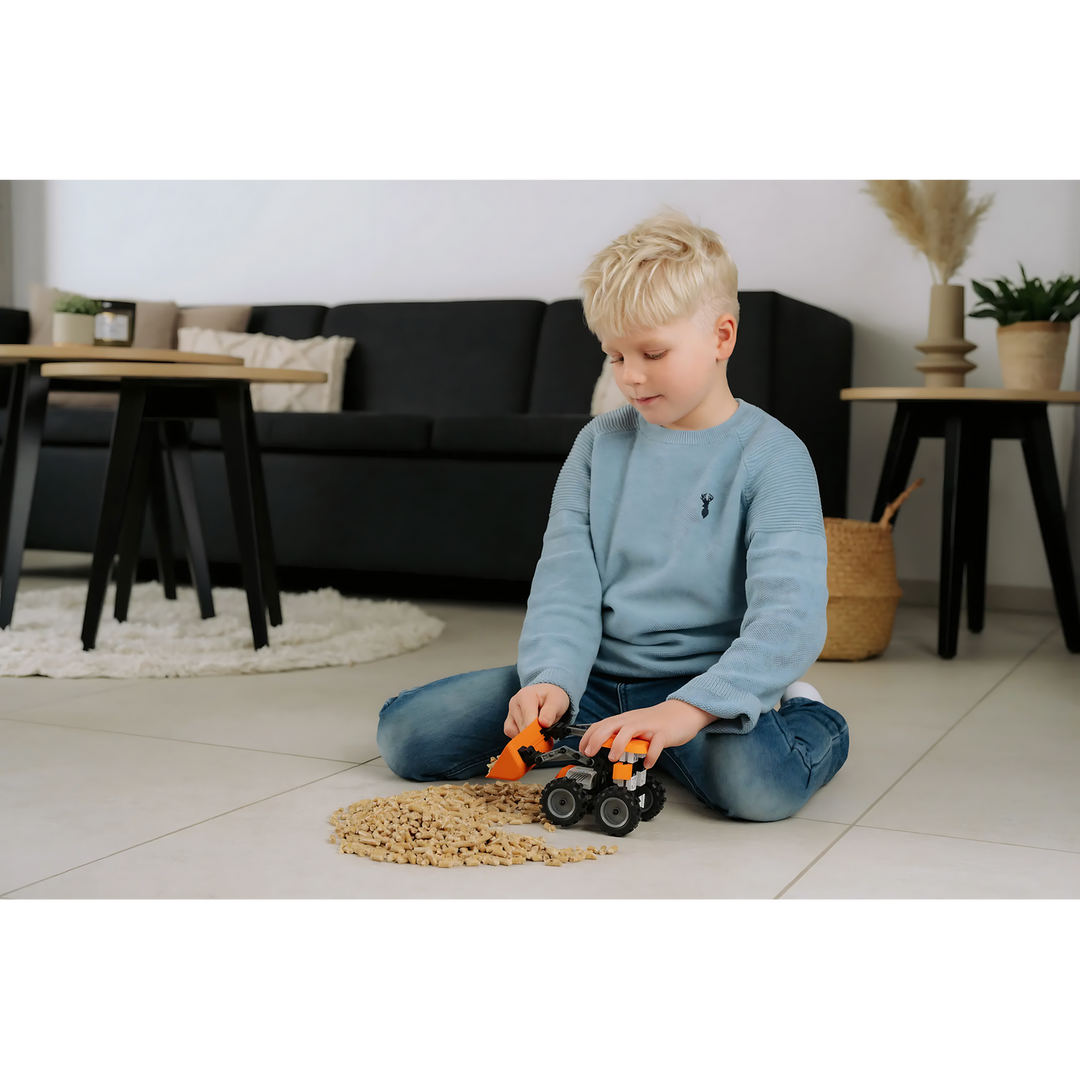 Loader construction set toy with 73 pieces
