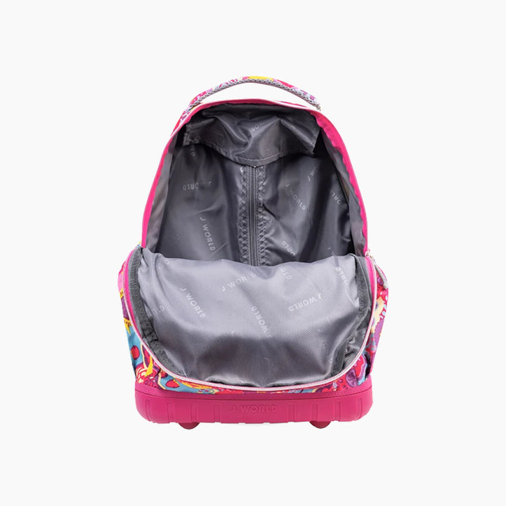 J WORLD Lollipop Kids Rolling Backpack With Lunch Bag (16 Inch)