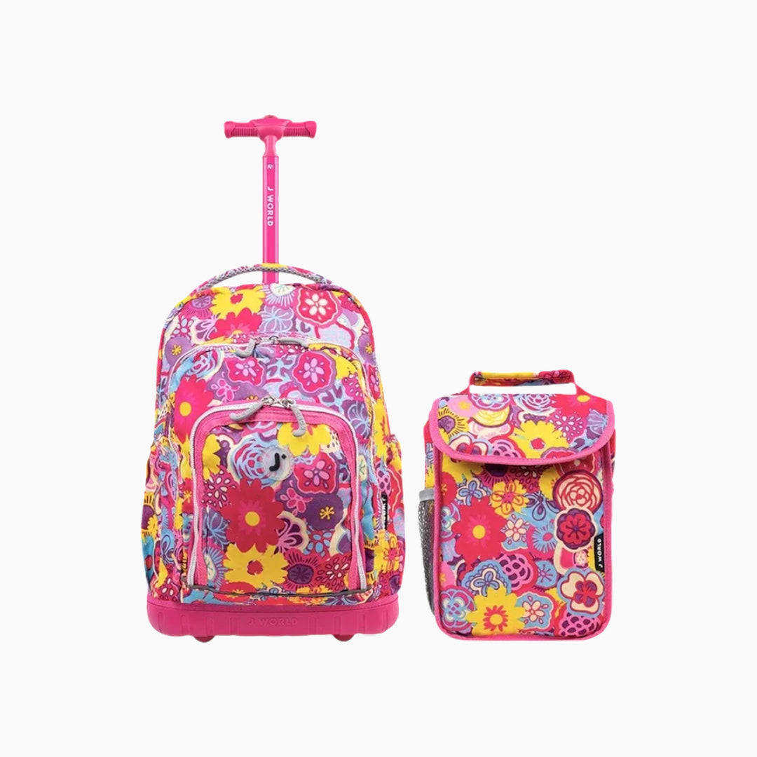 J WORLD Lollipop Kids Rolling Backpack With Lunch Bag (16 Inch)