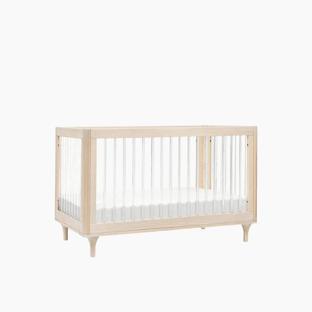 Babyletto Lolly 3-in-1 Convertible Crib - Washed Natural / Acrylic - HUNA