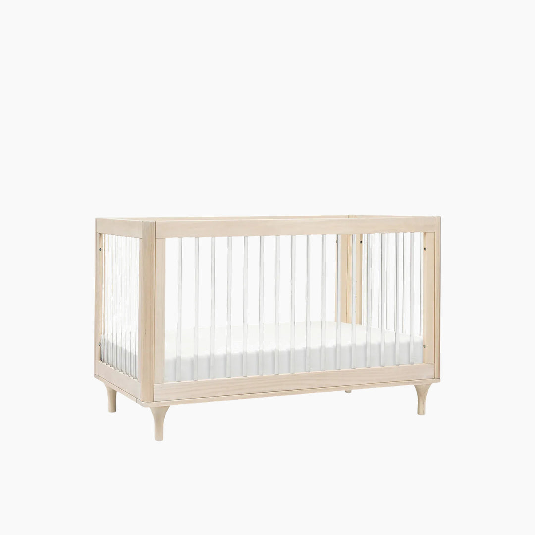 Babyletto Lolly 3-in-1 Convertible Crib - Washed Natural / Acrylic - HUNA