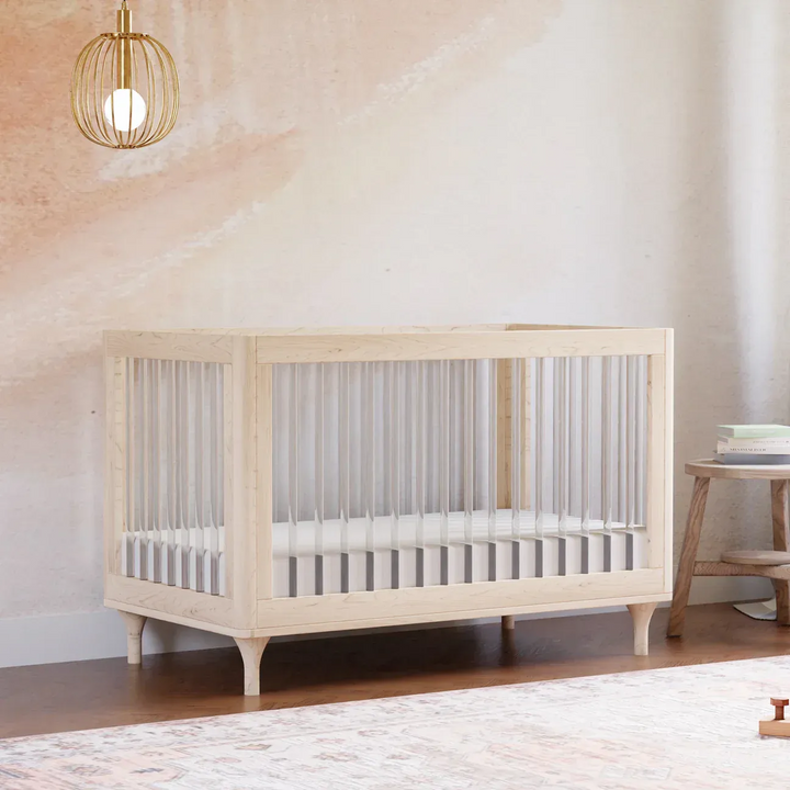 Babyletto Lolly 3-in-1 Convertible Crib - Washed Natural / Acrylic - HUNA