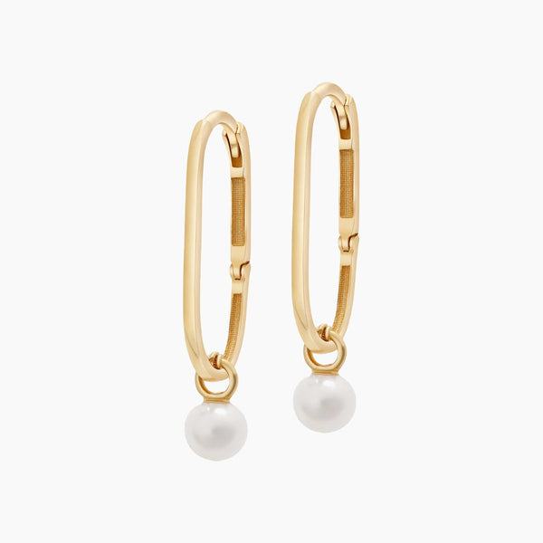 Joy Jewels Long Pearl Drop Earrings