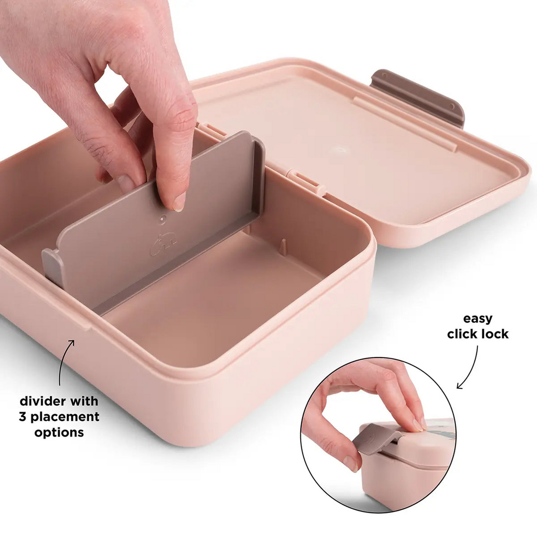 Done By Deer Lunch Box with Divider - Tiny Farm - Powder