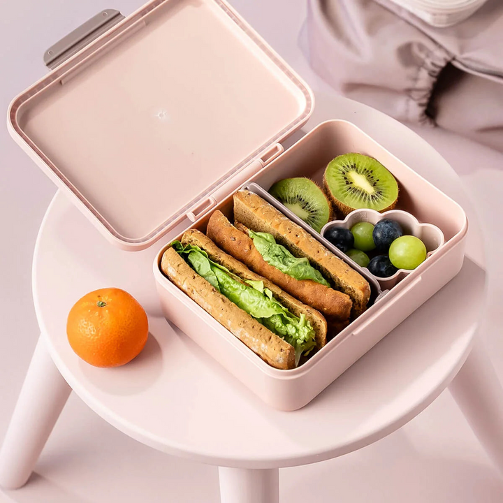 Done By Deer Lunch Box with Divider - Tiny Farm - Powder