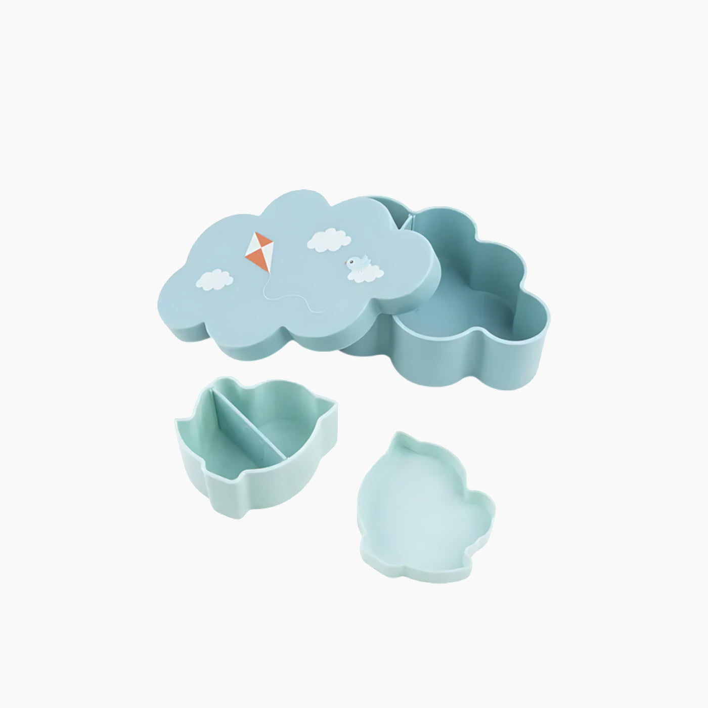 Done By Deer Lunch & Snack Box W-Straw Bottle Playground Blue Done By Deer Lunch & Snack Box W-Straw Bottle Playground Blue