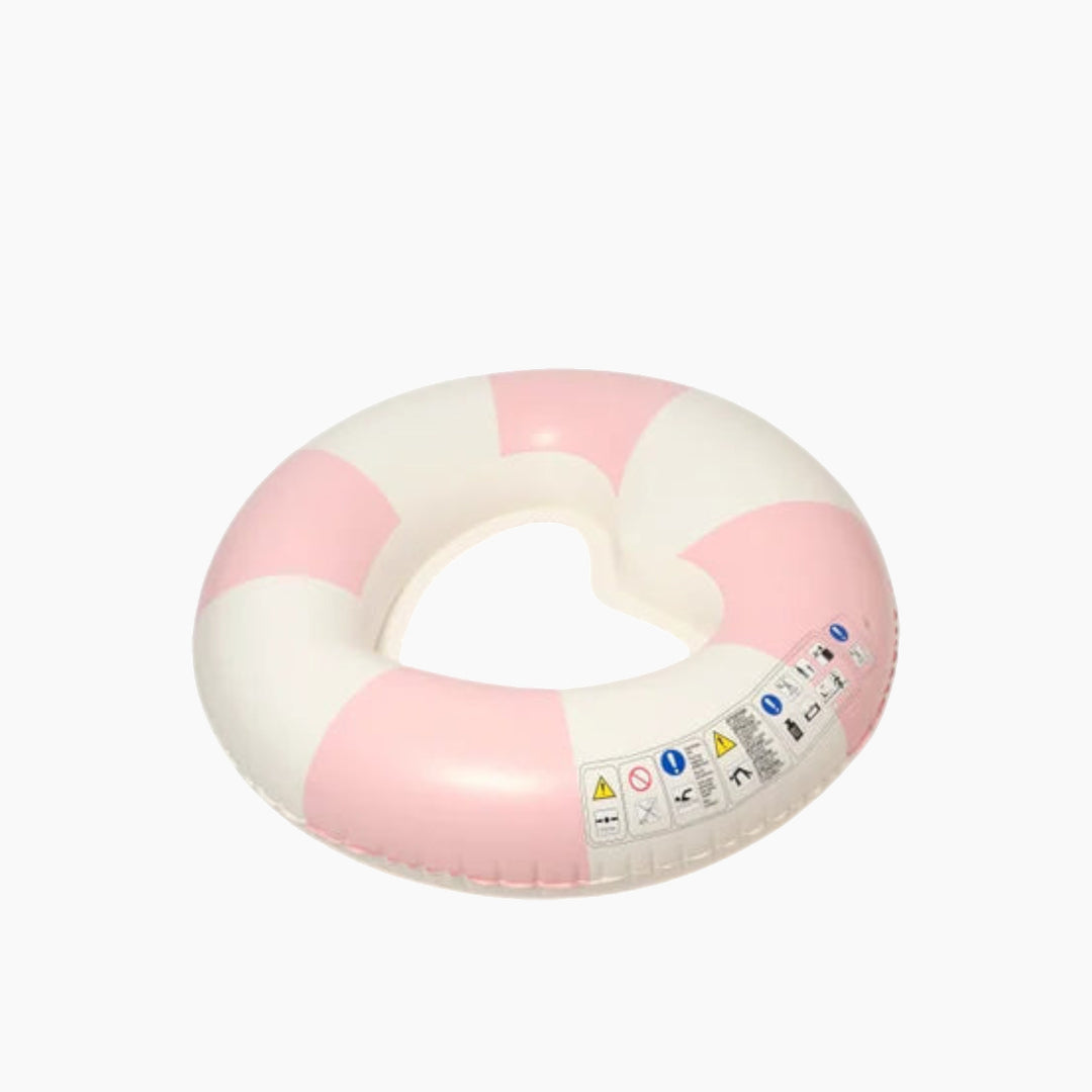 SunnyLife Luxe Pool Ring in Stole My Heart Pink Stripe