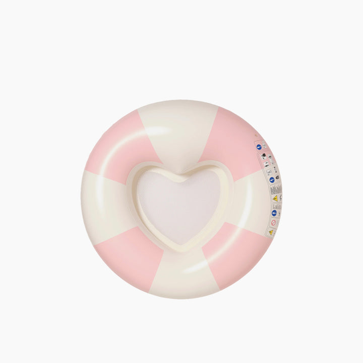 SunnyLife Luxe Pool Ring in Stole My Heart Pink Stripe