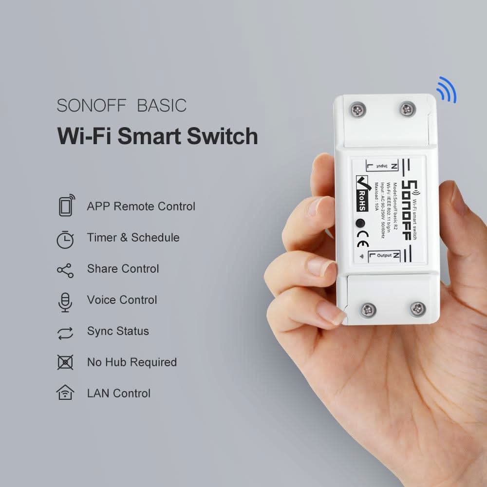 مفتاح ذكي يعمل بالواي فاي مع تحكم RF 10A