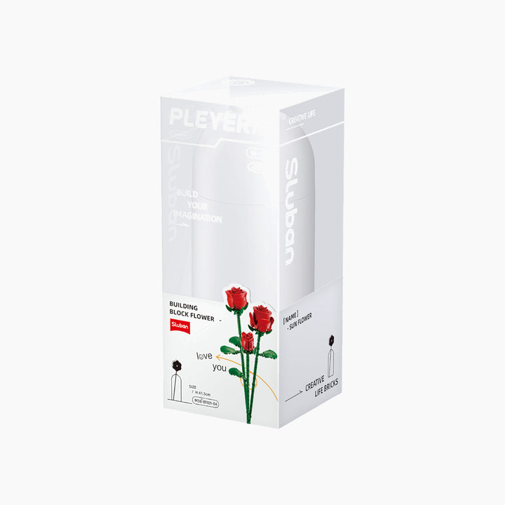 PLEYERID وردة حمراء 258 قطعة