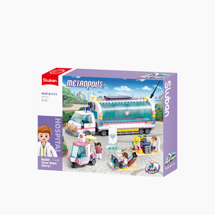 Sluban Metropolis Doctor Mobile Nursing Car Building Set