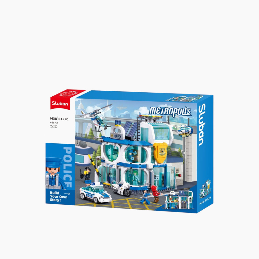 Sluban Metropolis Police Central Police Station Construction Set