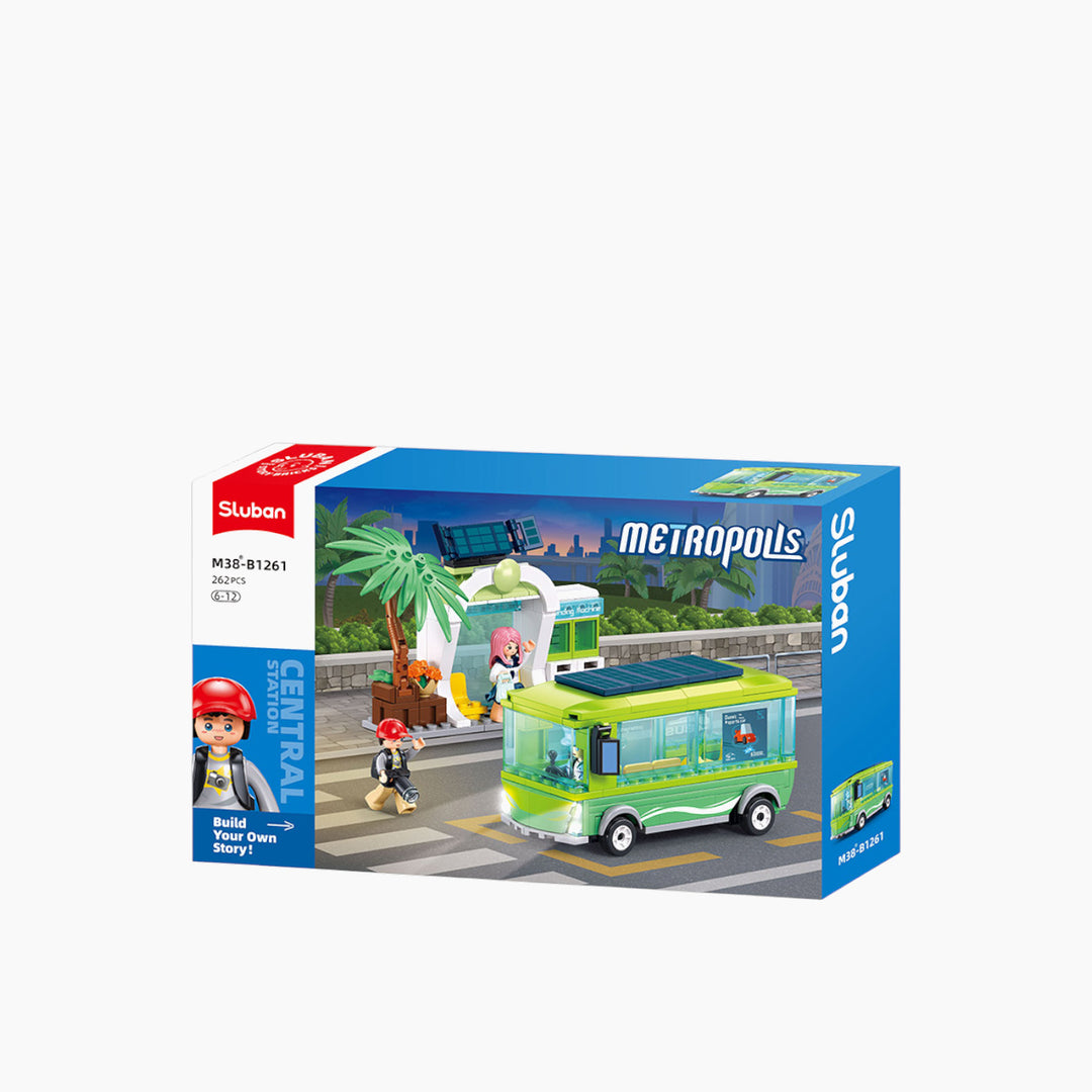 Sluban Metropolis electric bus construction set, 239 pieces