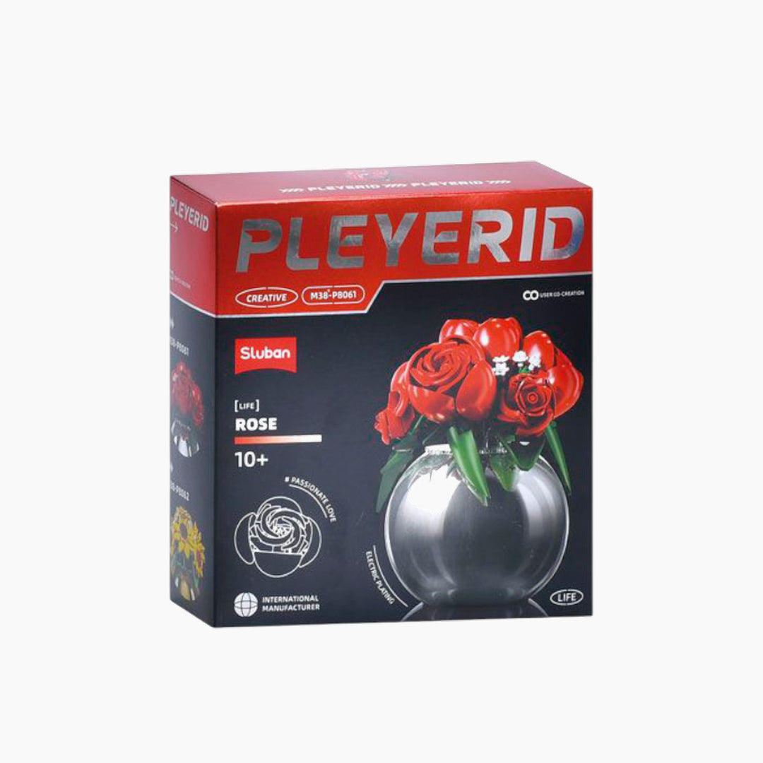 PLEYERID ورود حمراء، مزهريات، 13 قطعة