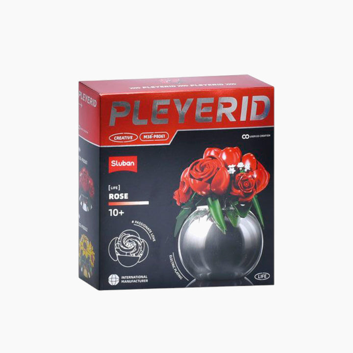 PLEYERID ورود حمراء، مزهريات، 13 قطعة