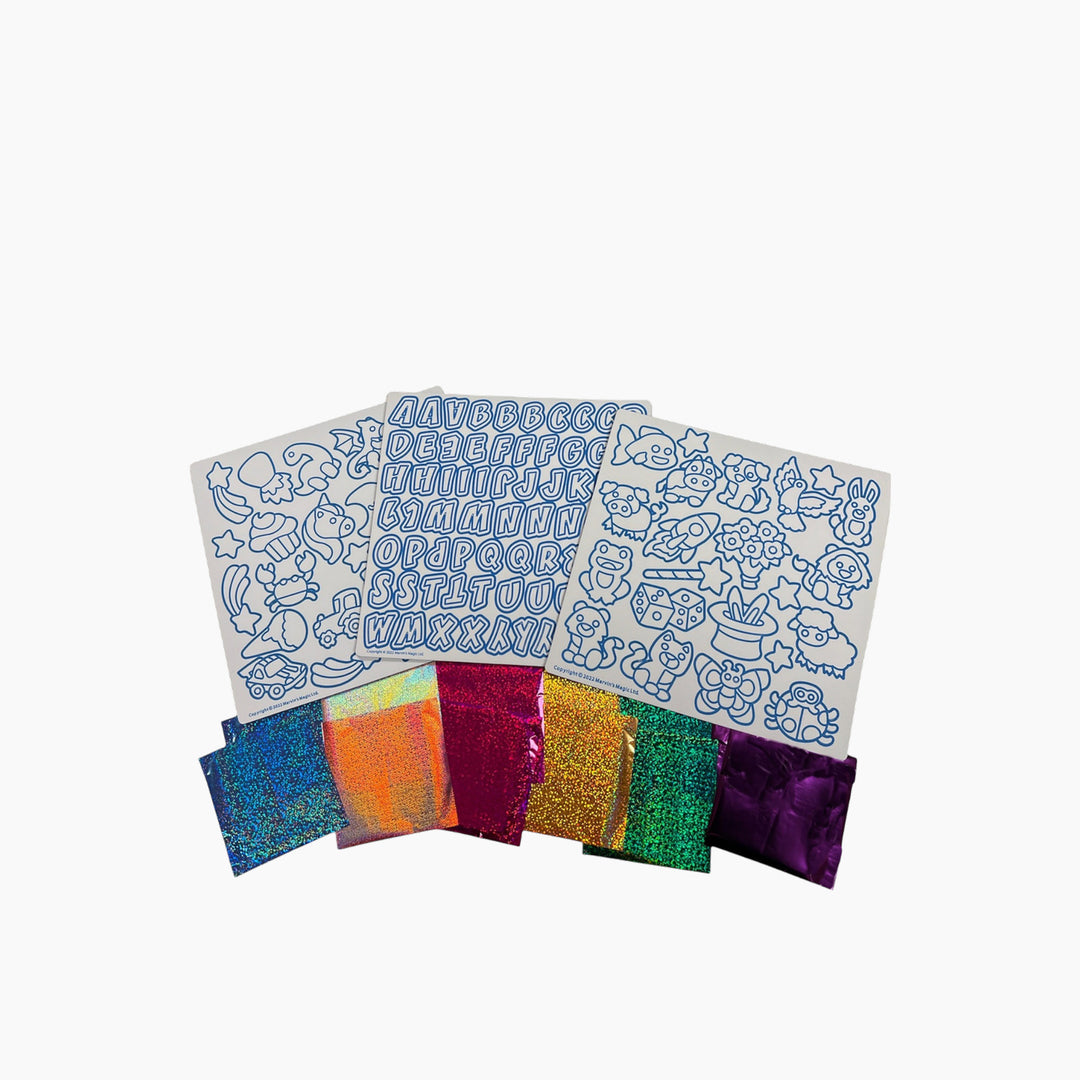 ملصقات قوس قزح بالرقائق السحرية