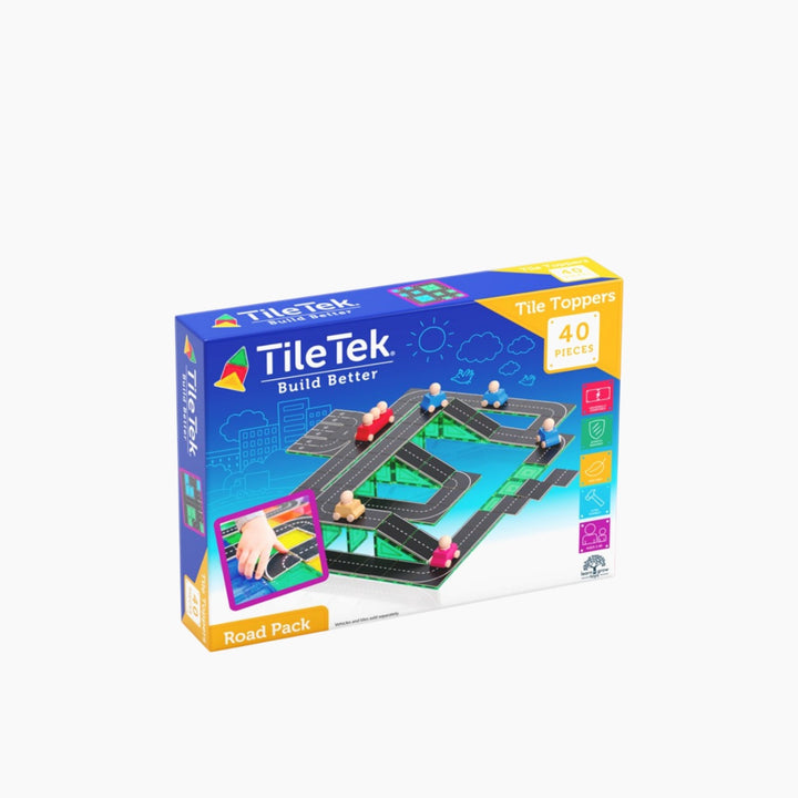 Tiletek Magnetic Tile Toppers Road Pack 40 Pcs