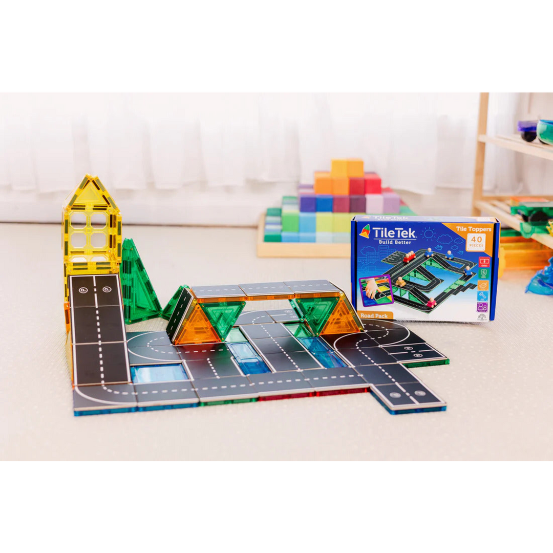 Tiletek Magnetic Tile Toppers Road Pack 40 Pcs