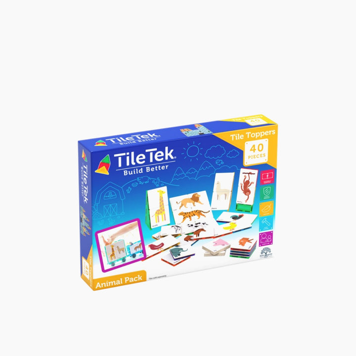 Tiletek Magnetic Tile Toppers Animal Puzzle Pack 40 pcs