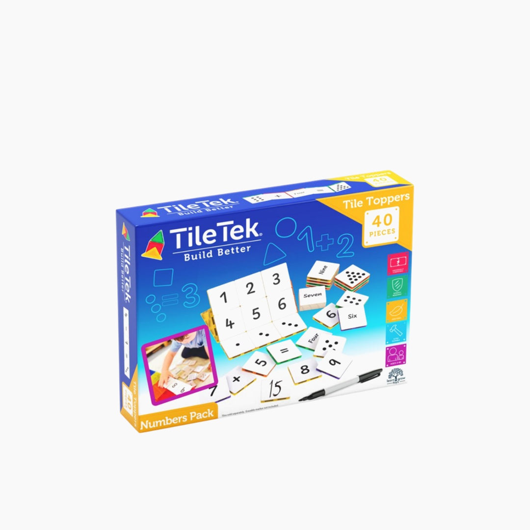 Tiletek Magnetic Tile Toppers Numbers Pack 40 pcs