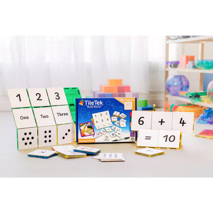 Tiletek Magnetic Tile Toppers Numbers Pack 40 pcs