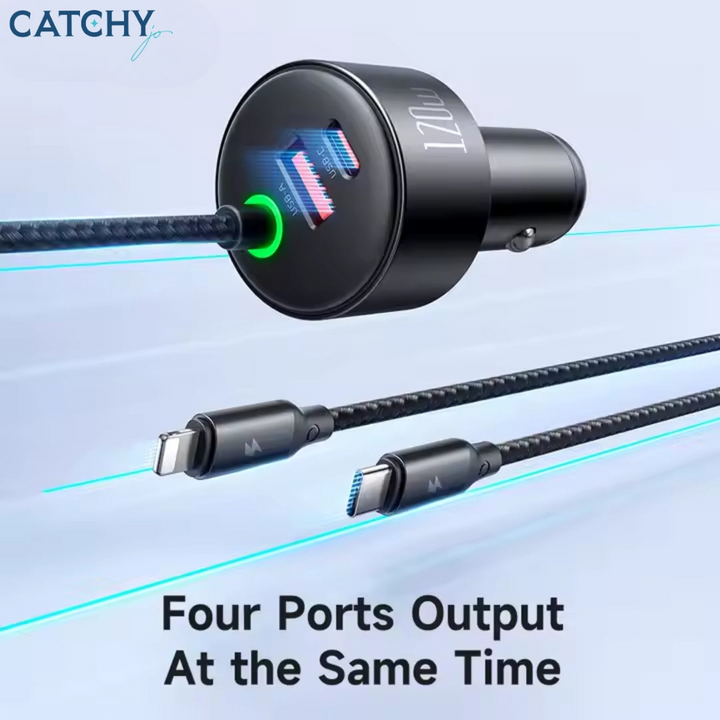 MCDODO 037 4-Port Car Charger With Light (120W)