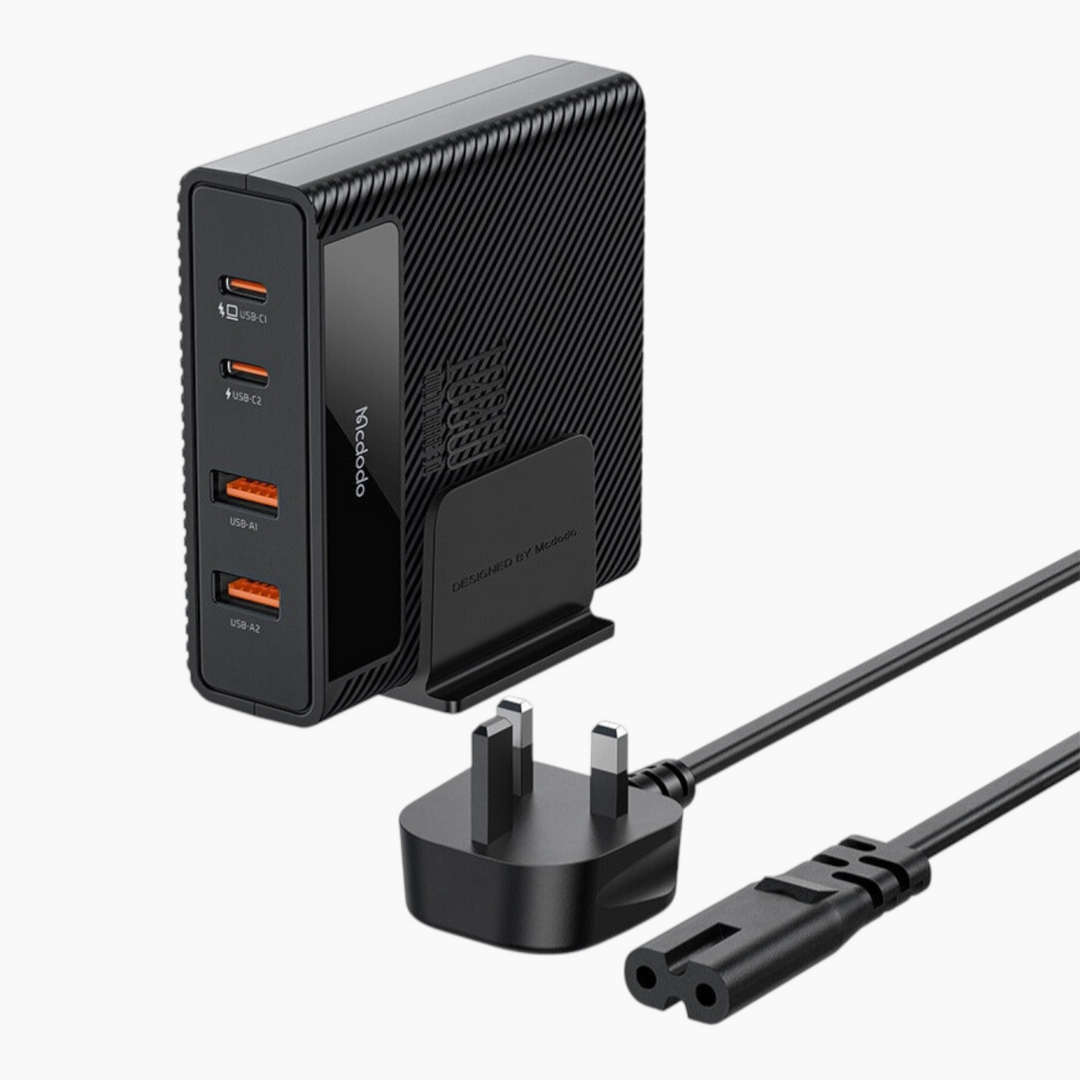 MCDODO 100W GaN fast charging adapter with standing accessory
