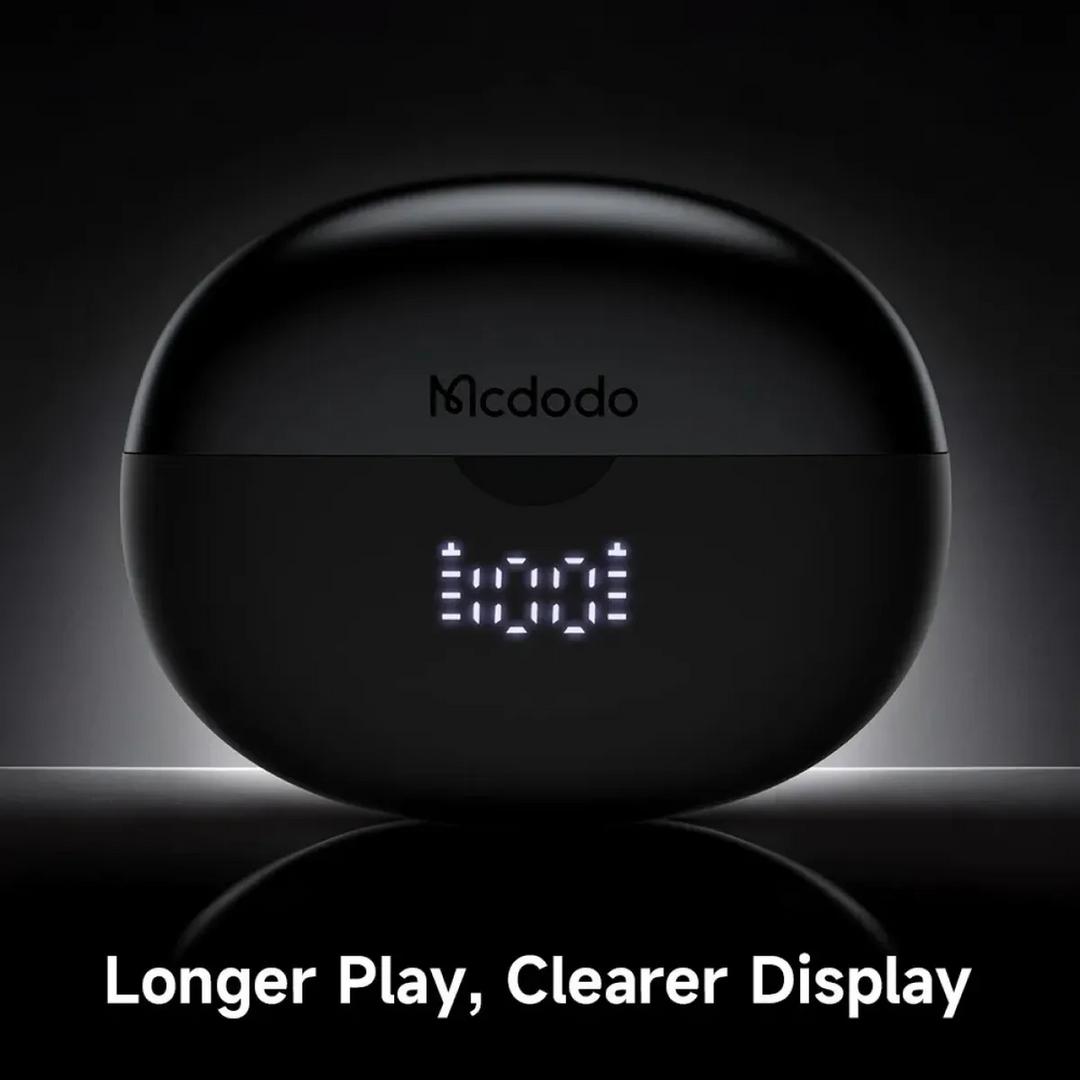 MCDODO Air O3 clip-on open-ear earbuds with LED battery display