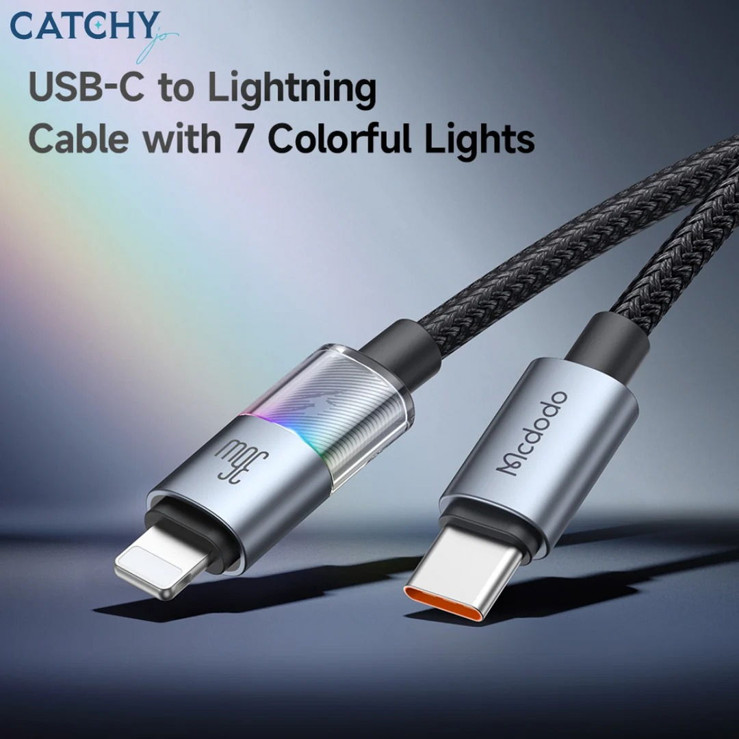 Mcdodo CA-8190 USB-C to Lightning cable with RGB lighting