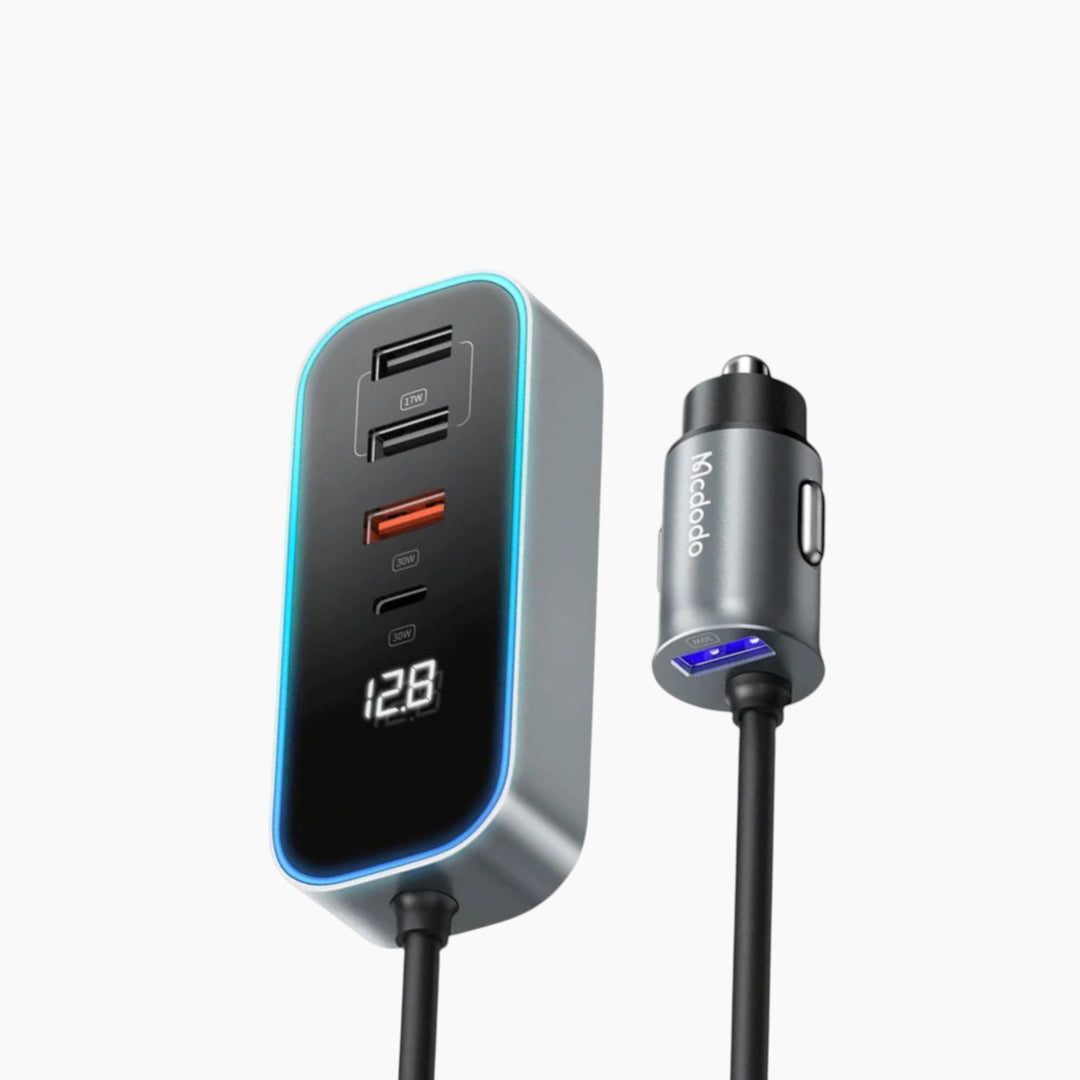 شاحن سيارة MCDODO CC-1900 بشاشة رقمية 5 منافذ (107 واط)