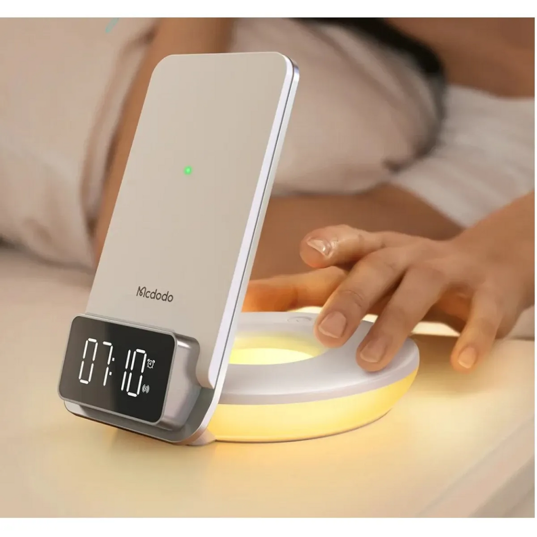 Mcdodo CH-1610 wireless charger with LED clock and night lamp