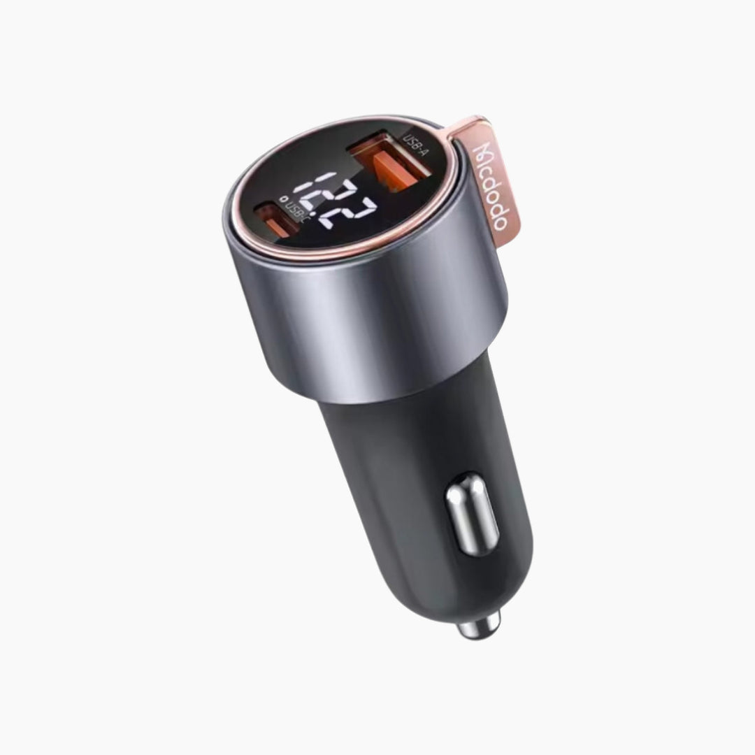 MCDODO Digital Display USB-C + USB Car Charger (75W)