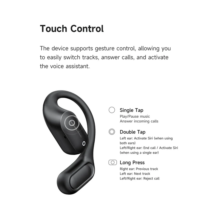 MCDODO HP-007 open-ear true wireless earbuds with LED display charging case