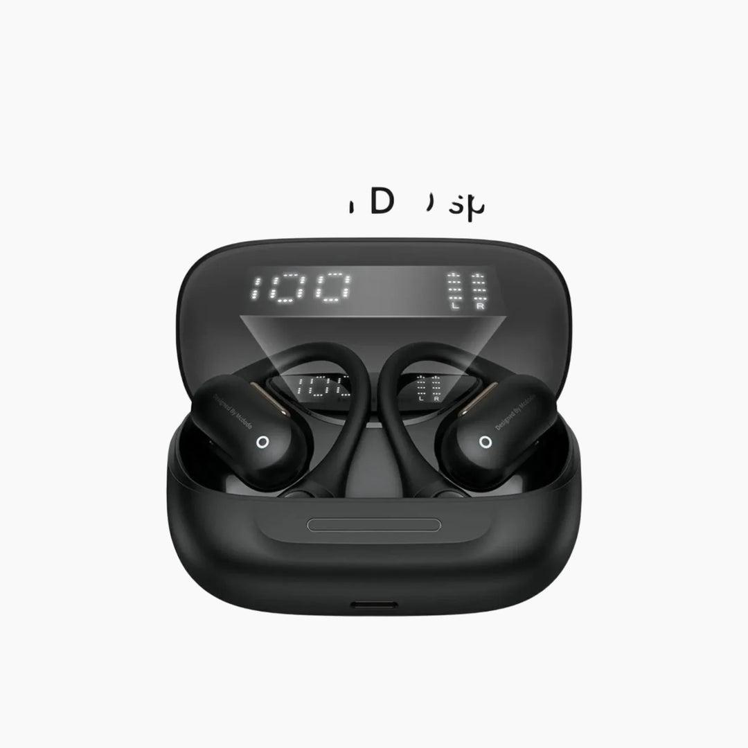MCDODO HP-007 open-ear true wireless earbuds with LED display charging case