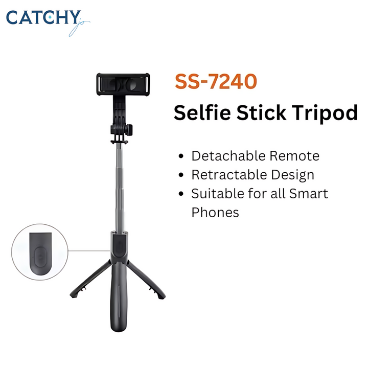 MCDODO SS-7240 selfie stick tripod with detachable Bluetooth remote