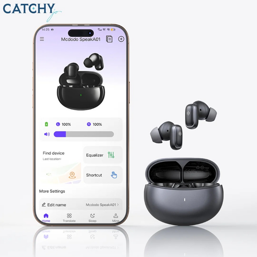 MCDODO Speak A01 AI Translator Earphones with active noise cancellation
