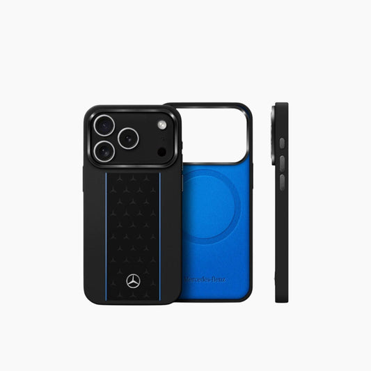 MERCEDES iPhone Blue Star Pattern MagSafe Silicone Case