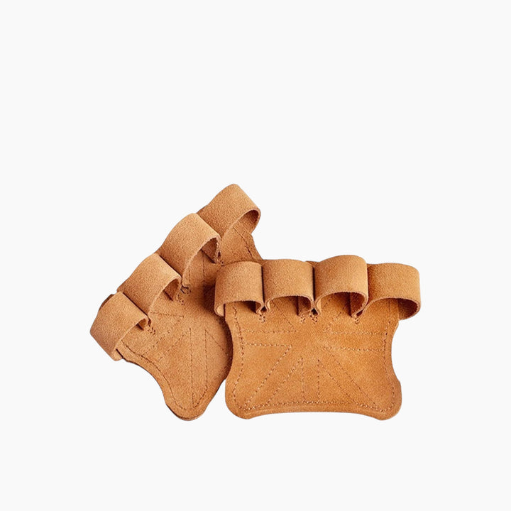 META TRAINING GLOVES, large, fingerless cowhide leather with non-slip palm pads