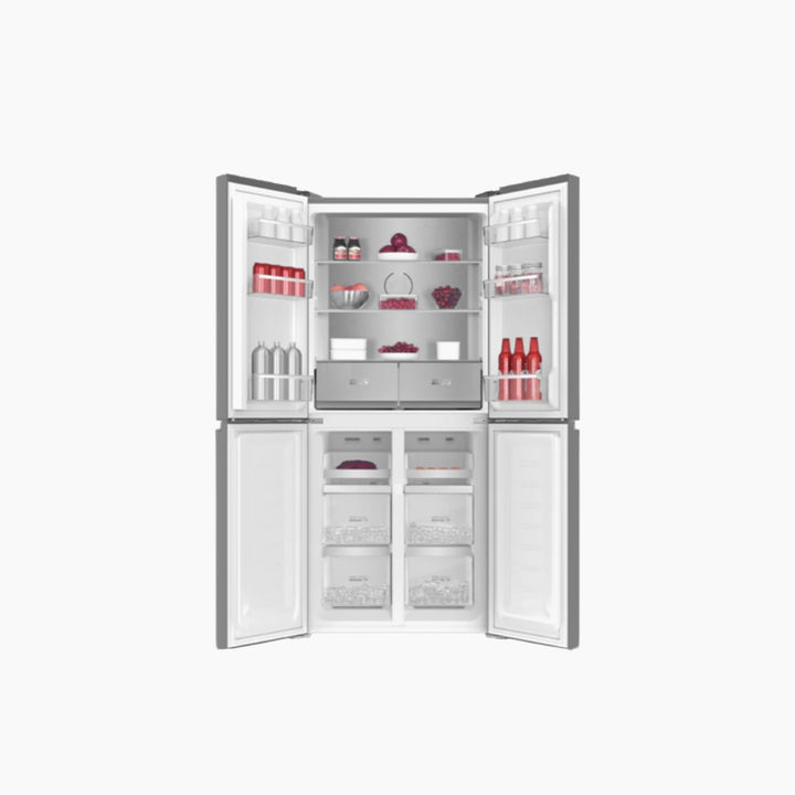 METALUX 4-Door Fridge 442L Glass Black