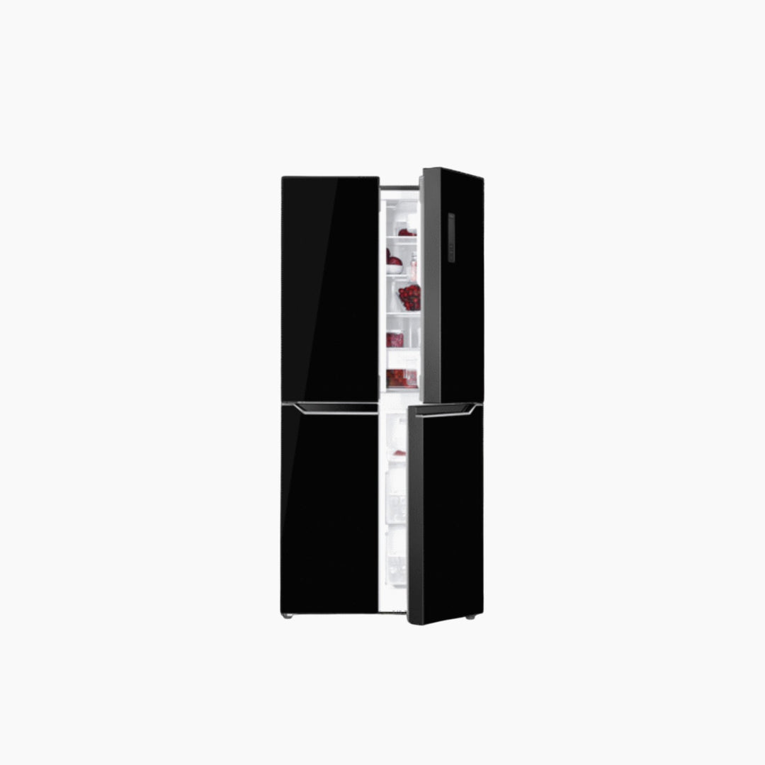 METALUX 4-Door Fridge 575L Glass Black