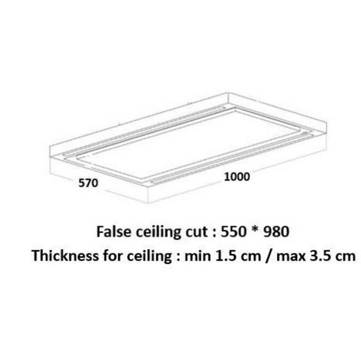 Turbo Air Mira 100cm Ceiling Hood