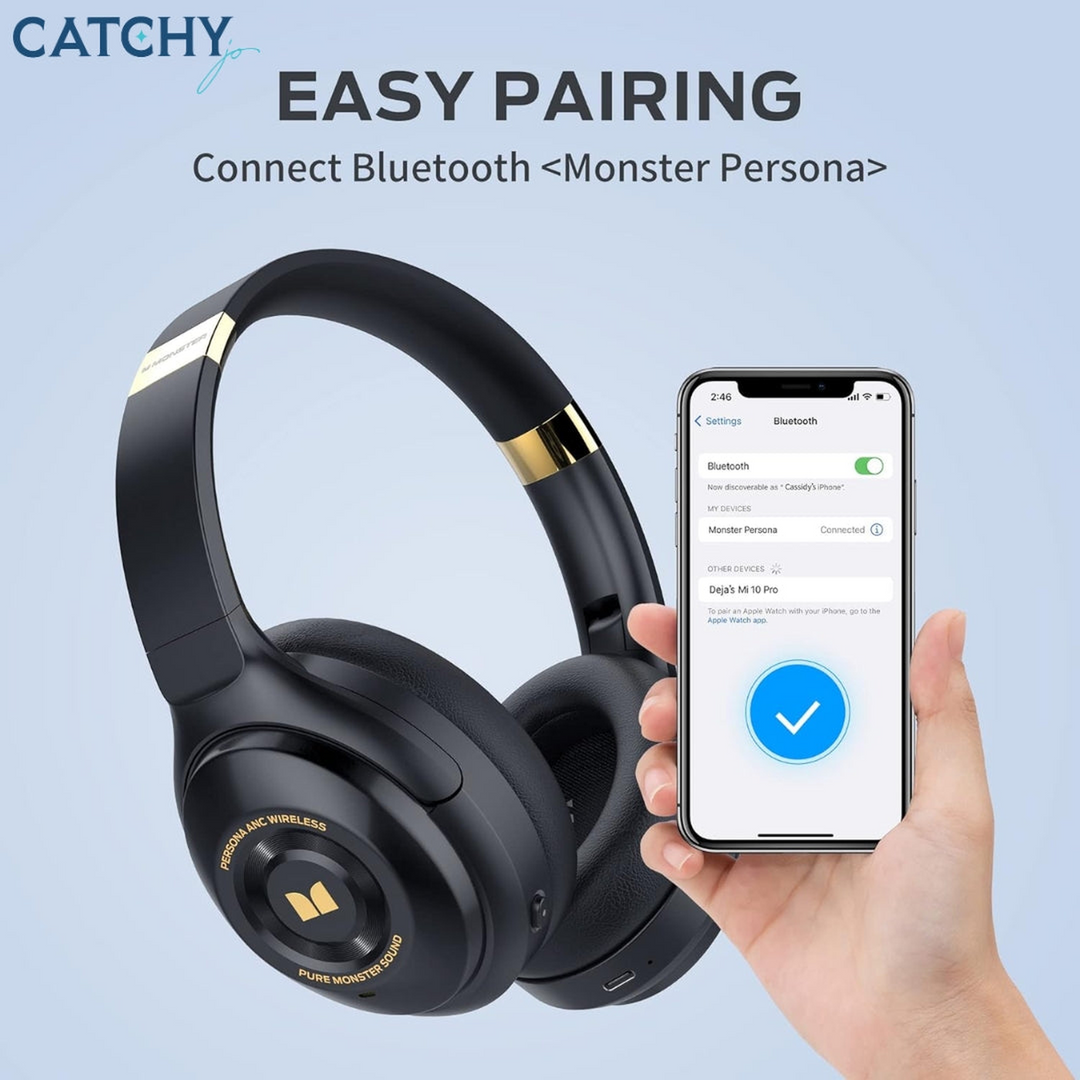 MONSTER MH31902 ANC noise cancelling headset with 40mm loudspeakers