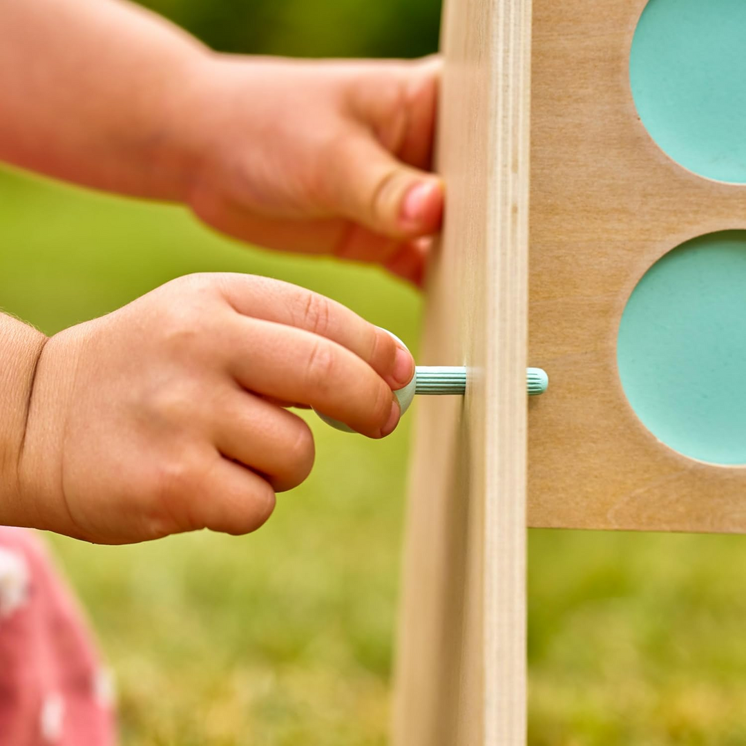 TP Giant Wooden 4 in a Row game with colored wooden counters