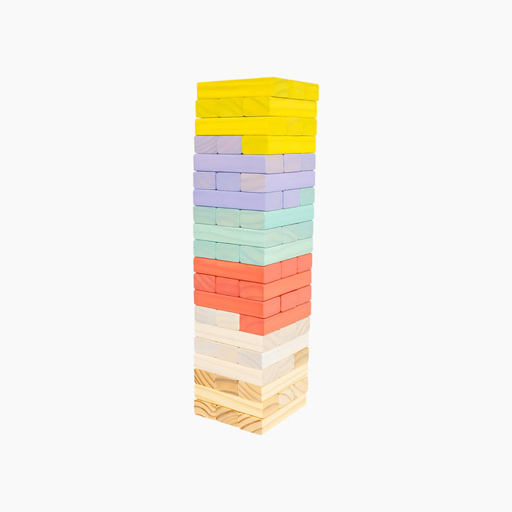 Mookie TP Wooden Giant Tumble Tower lawn game